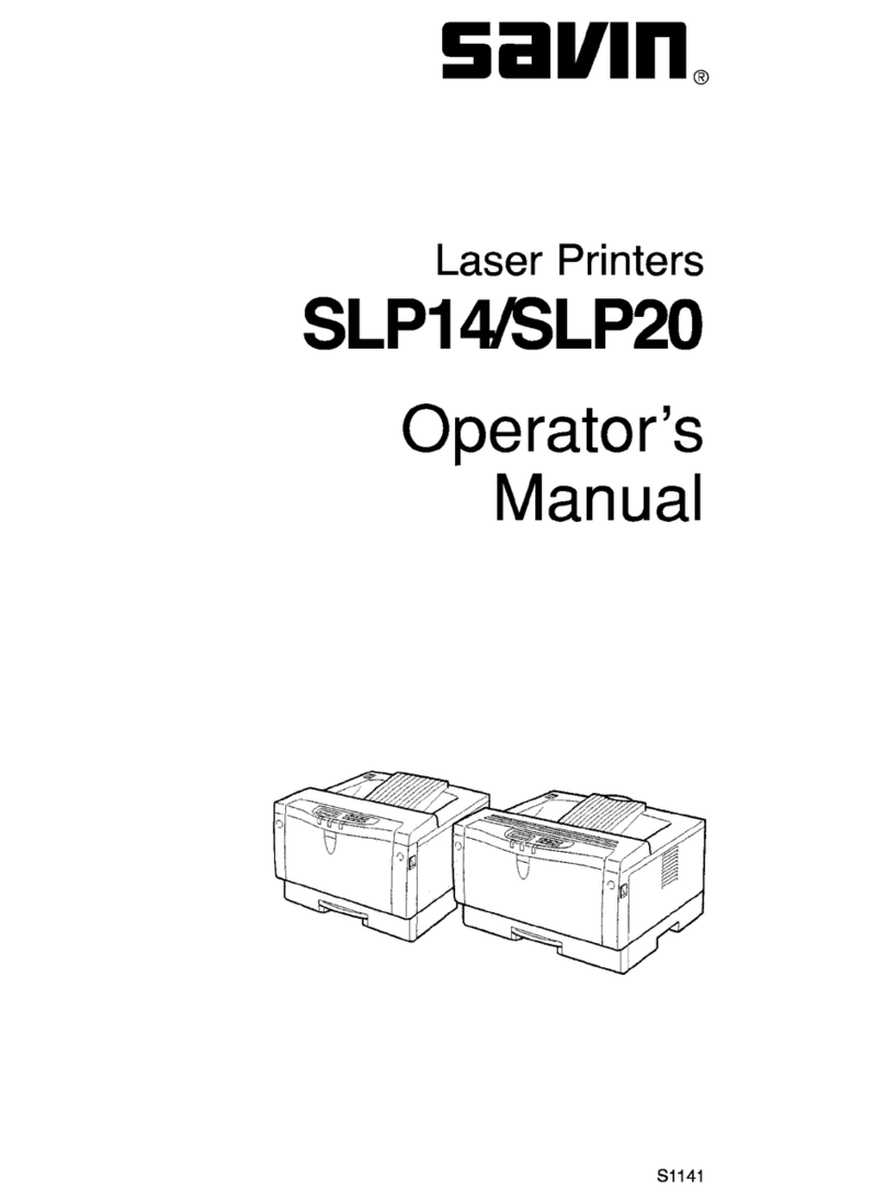 Savin SLP14 Operator's manual