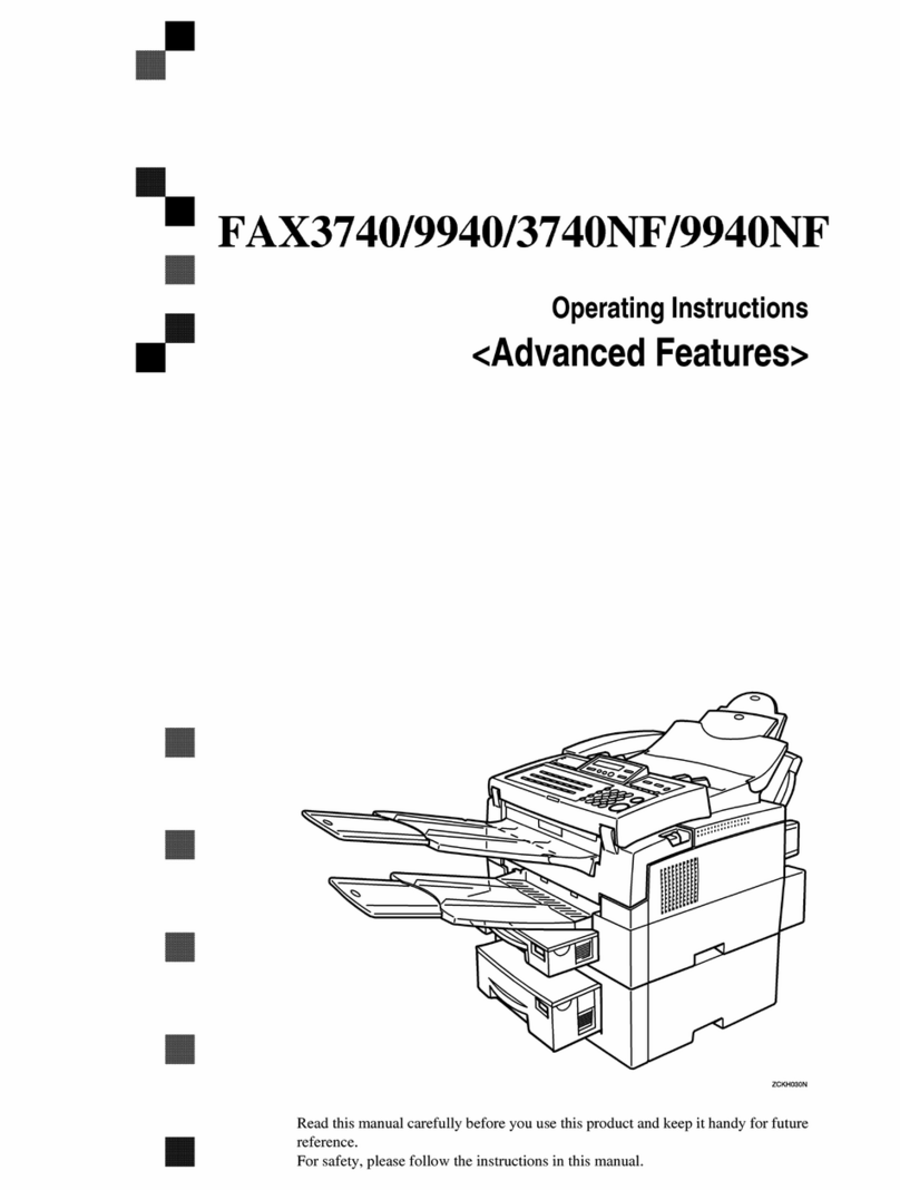 Savin FAX3740 User manual