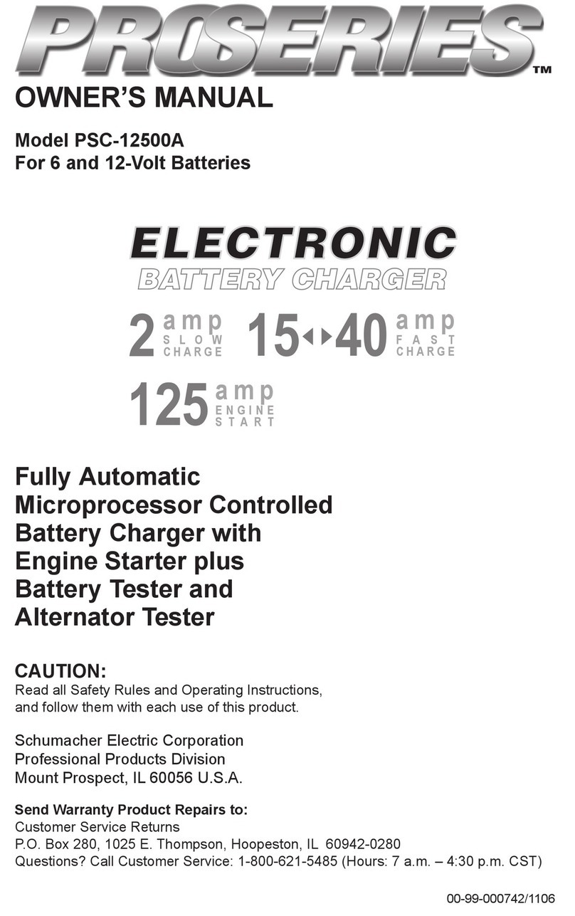 Schumacher PSC-12500A Proseries owner's manual