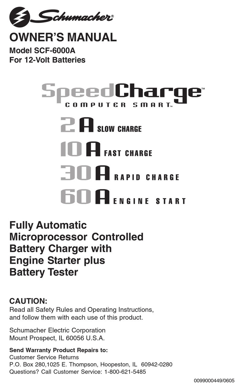 Schumacher SCF-6000A SpeedCharge owner's manual Schumacher SCF-6000A SpeedCharge owner's manual