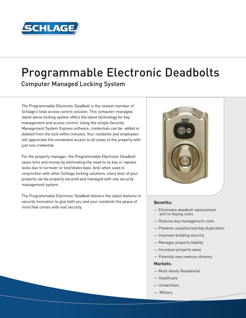 Schlage Dexter 605 User manual