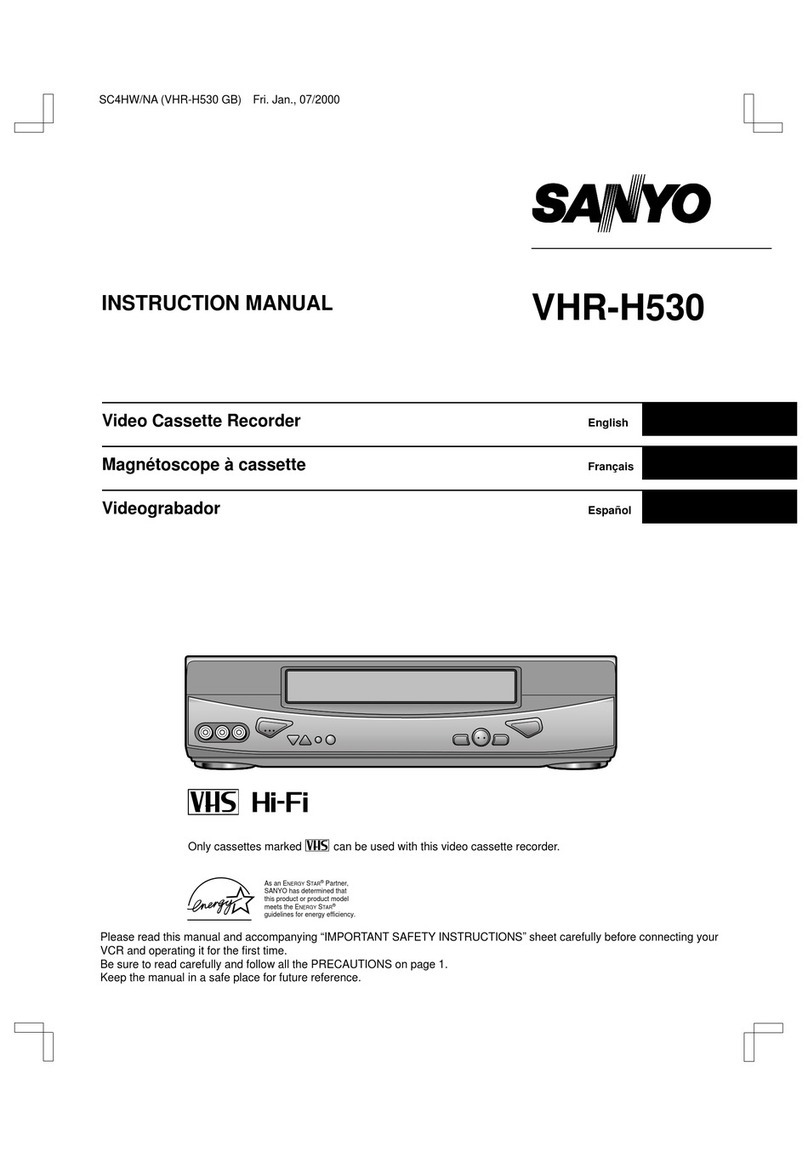 Sanyo VHR-H530 User manual