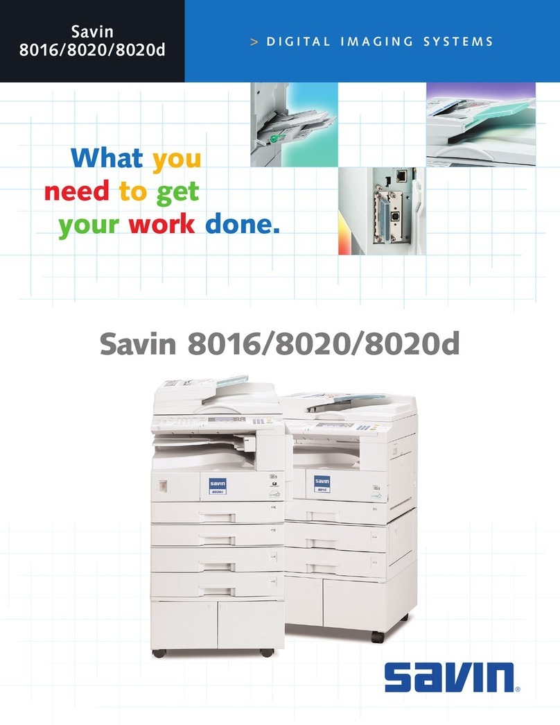 Savin 8016 User manual