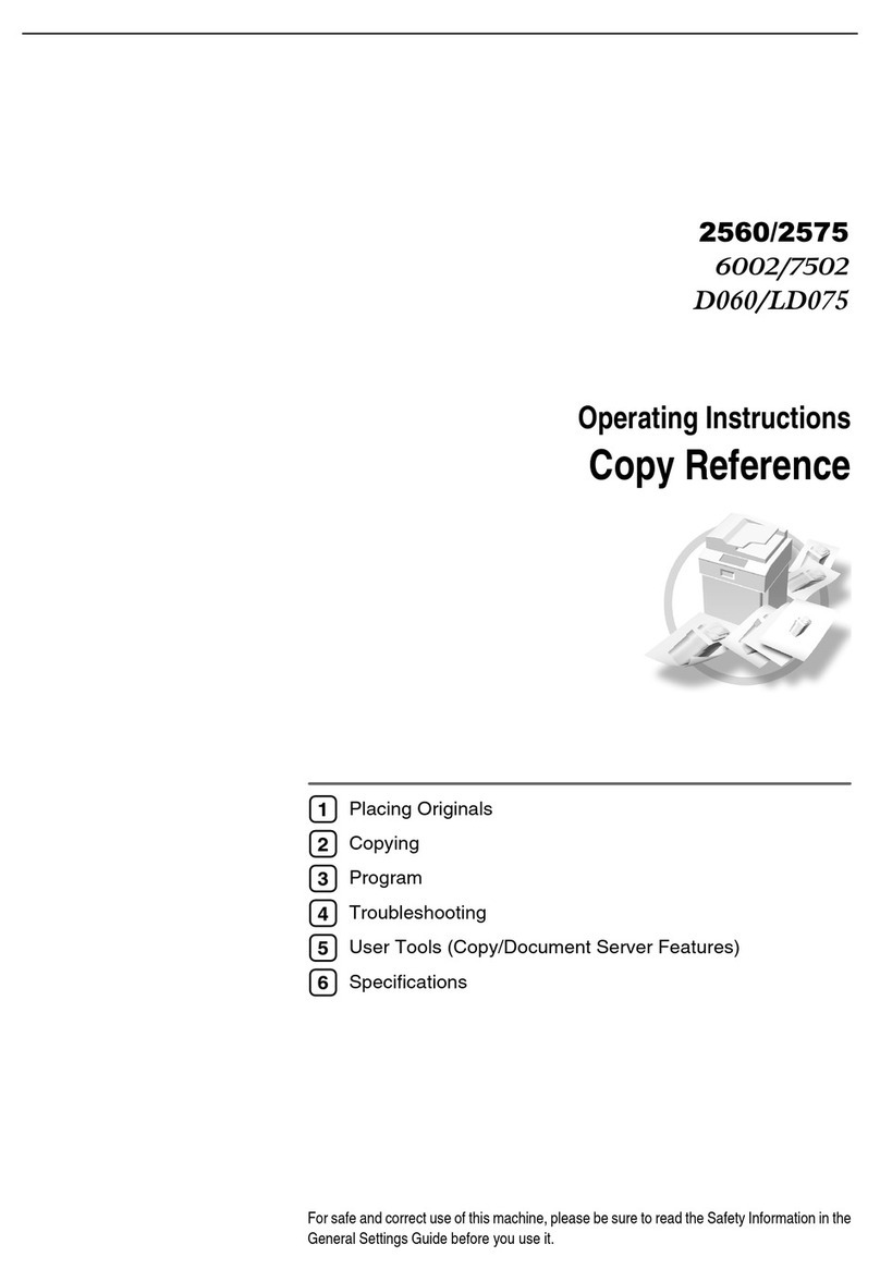 Savin 2565 Copy reference guide