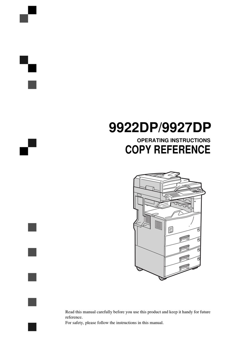 Savin 9927DP COPY REFERENCE