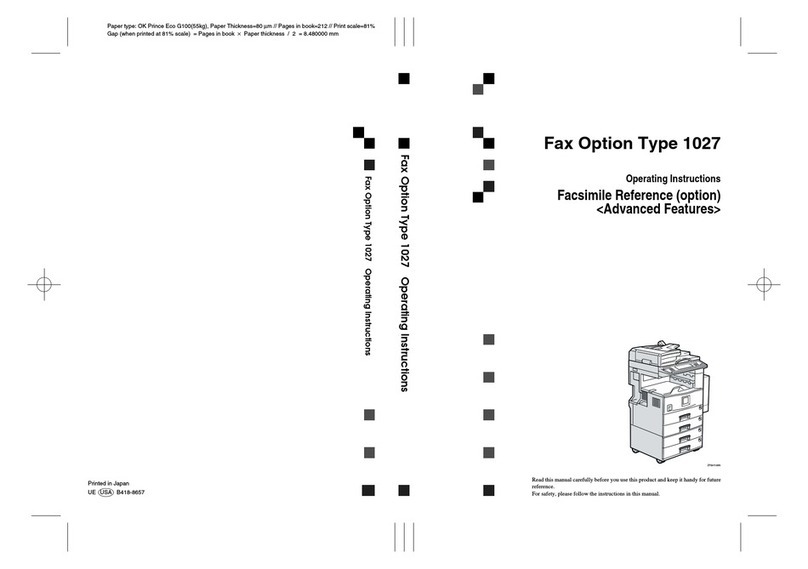 Savin Fax Option Type 1027 User manual