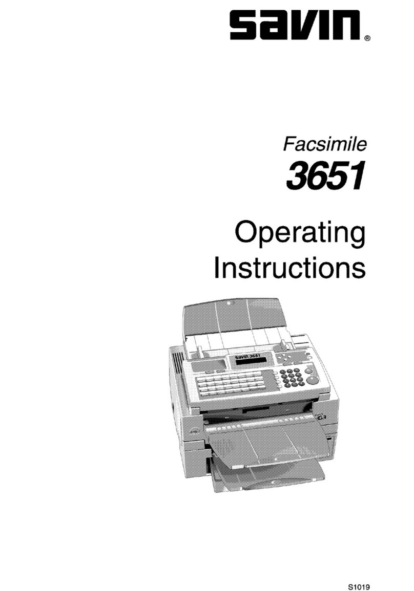 Savin 3651 User manual