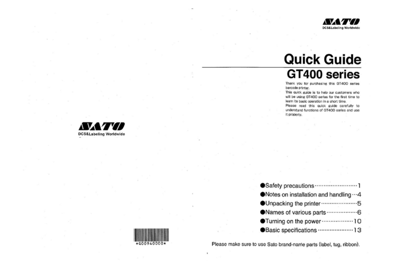 SATO GT400 series User manual
