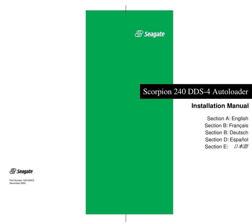 Seagate Scorpion 240 DDS-4 User manual