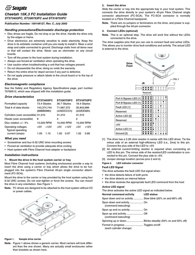 Seagate CHEETAH ST336753FC User manual