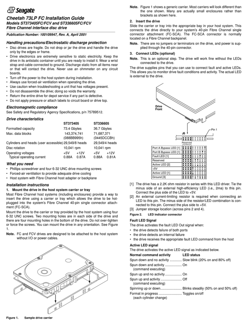 Seagate CHEETAH 73LP User manual
