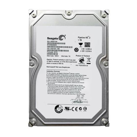 Seagate ST31000322CS - Pipeline HD 1 TB Hard Drive User manual
