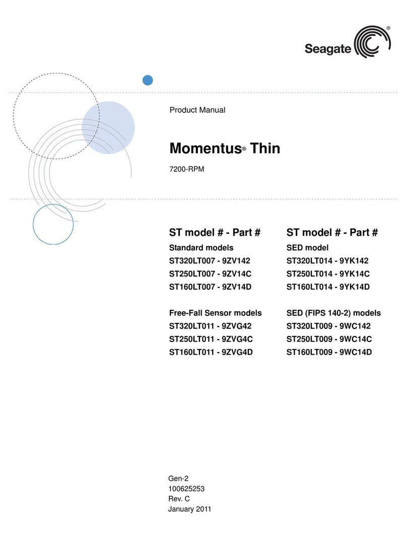 Seagate MOMENTUS THIN ST160LT009 - 9WC14D User manual