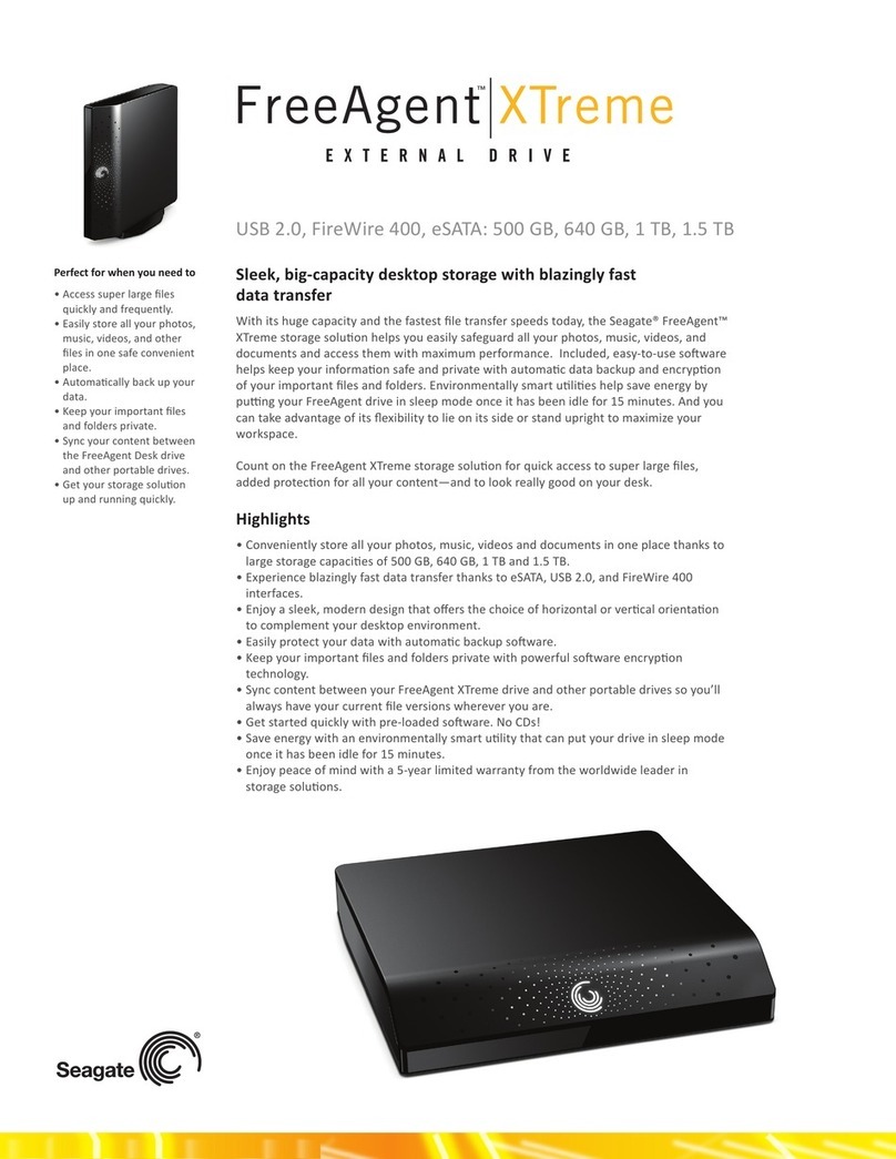Seagate ST305004FPA2E3-RK - FreeAgent 500 GB External Hard... User manual