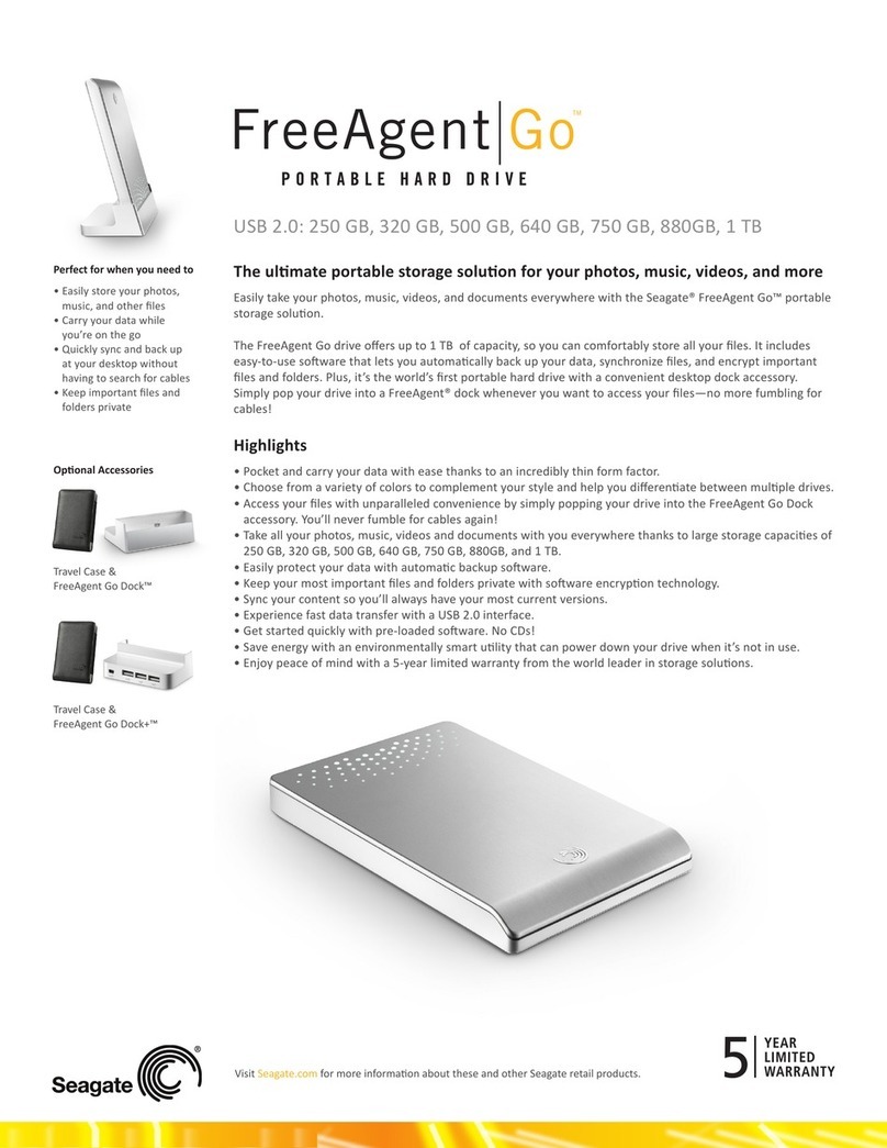 Seagate FreeAgent Go ST906403FAA2E1-RK User manual