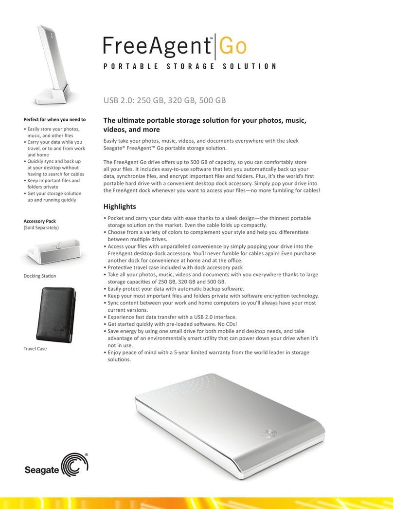 Seagate FreeAgent Go ST902503FAA2E1-RK User manual
