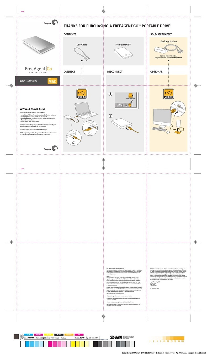 Seagate FreeAgent Go User manual Seagate FreeAgent Go User manual