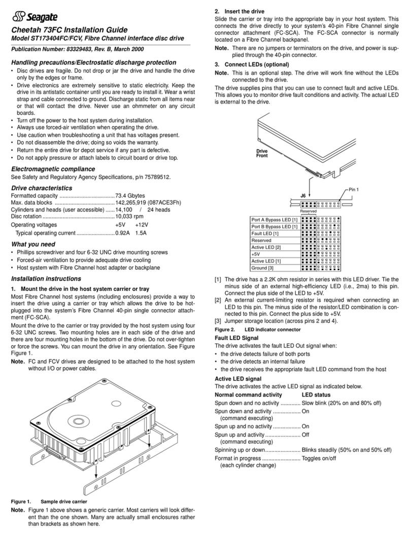 Seagate Cheetah ST173404FC installation guide