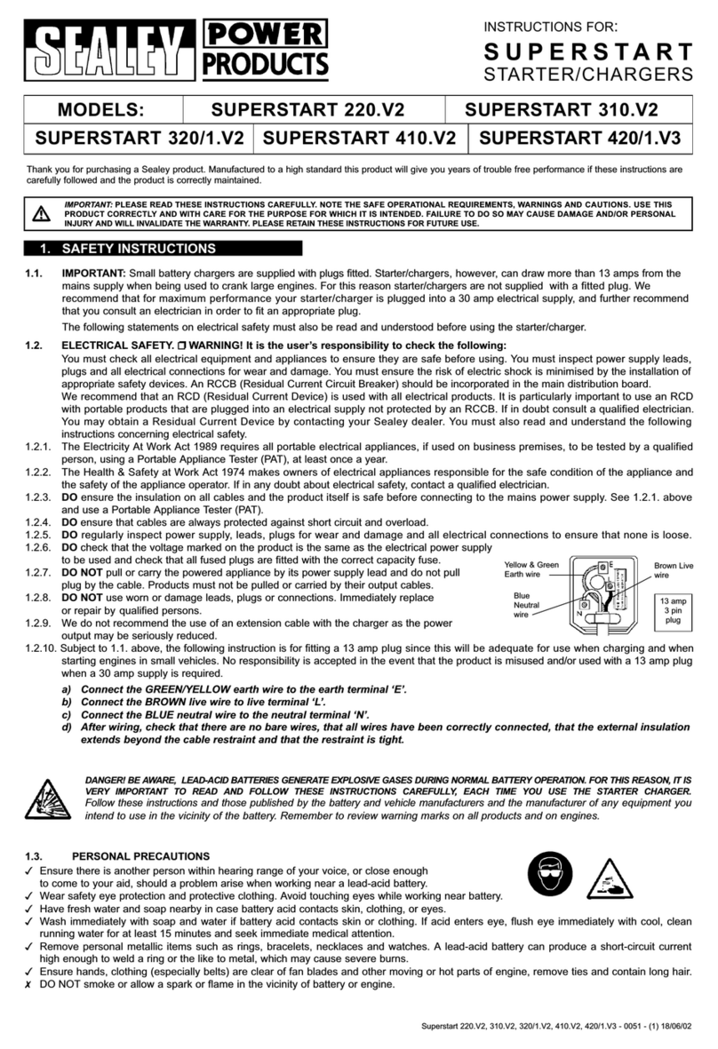 Sealey SUPERSTART 220.V2 User manual