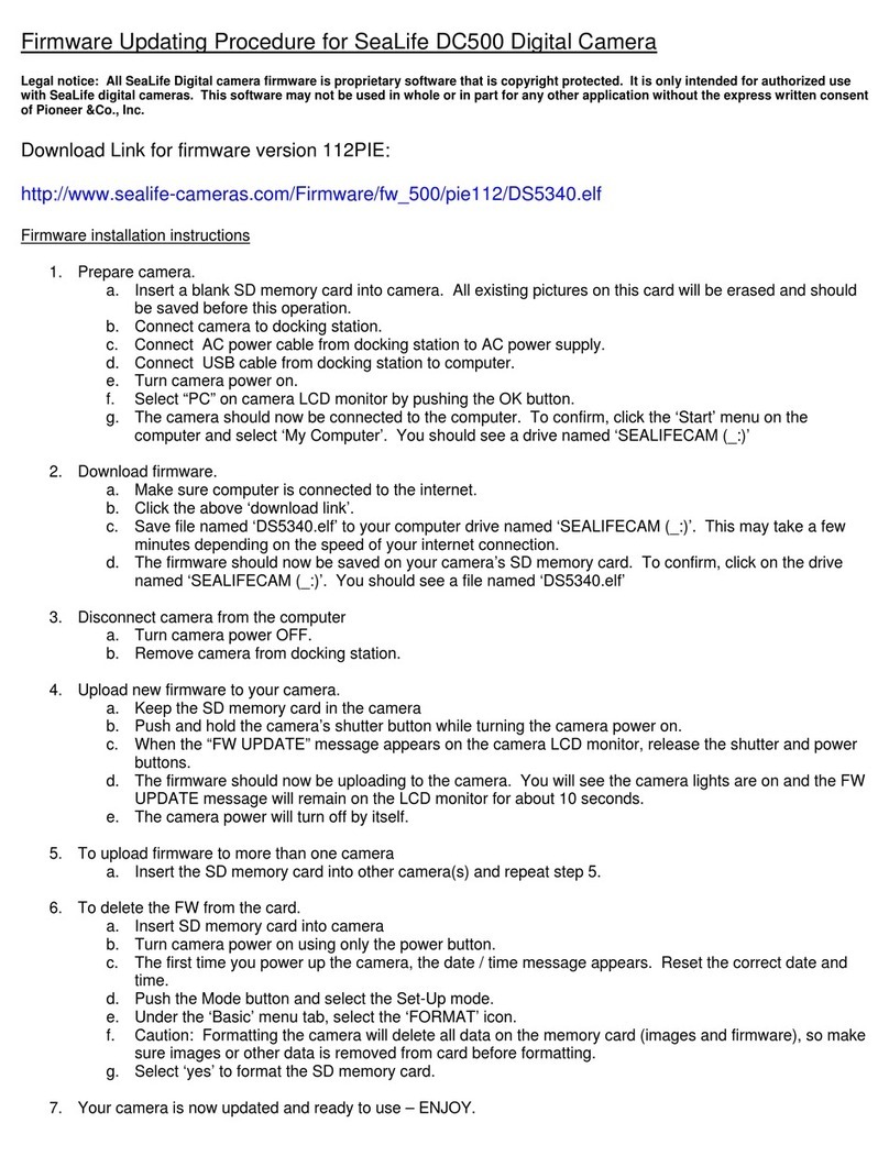 Sealife DC500 Use and care manual Sealife DC500 Use and care manual