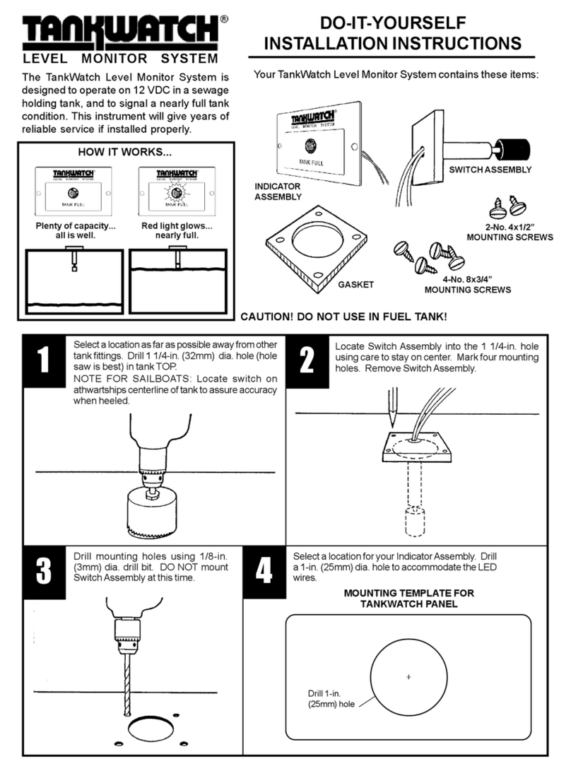 SeaLand TankWatch Level Monitor System installation instructions