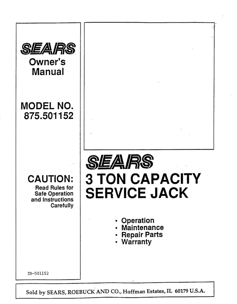 Sears 875.501152 owner's manual