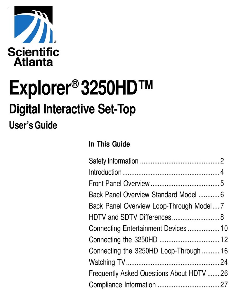 Scientific Atlanta Explorer 3250HD User manual Scientific Atlanta Explorer 3250HD User manual