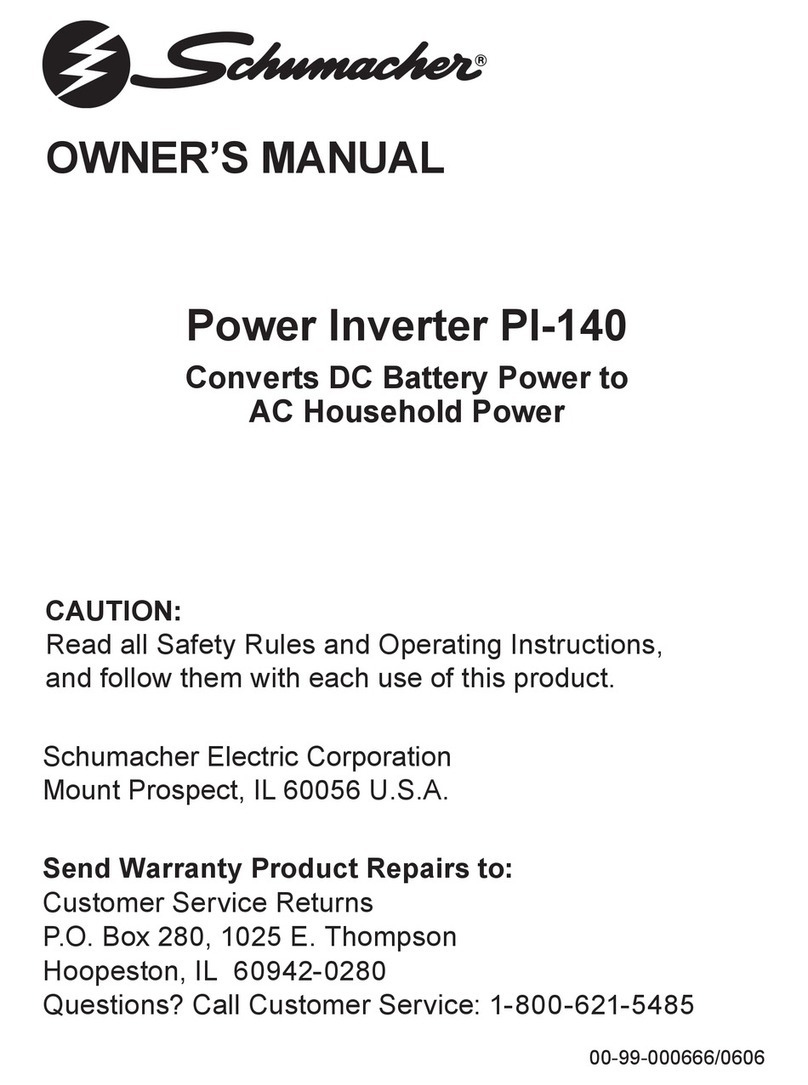 Schumacher PI-140 owner's manual