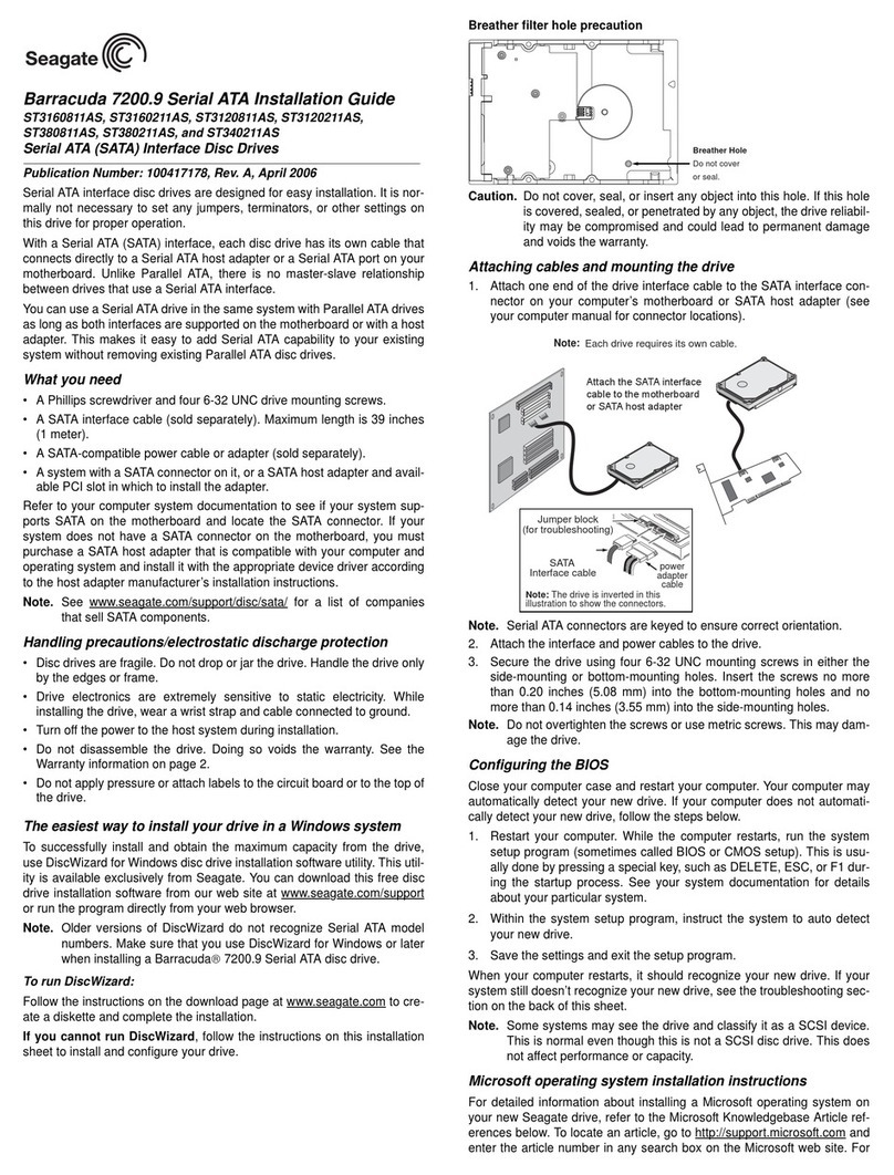 Seagate Barracuda 7200.9 ST3120211AS User manual
