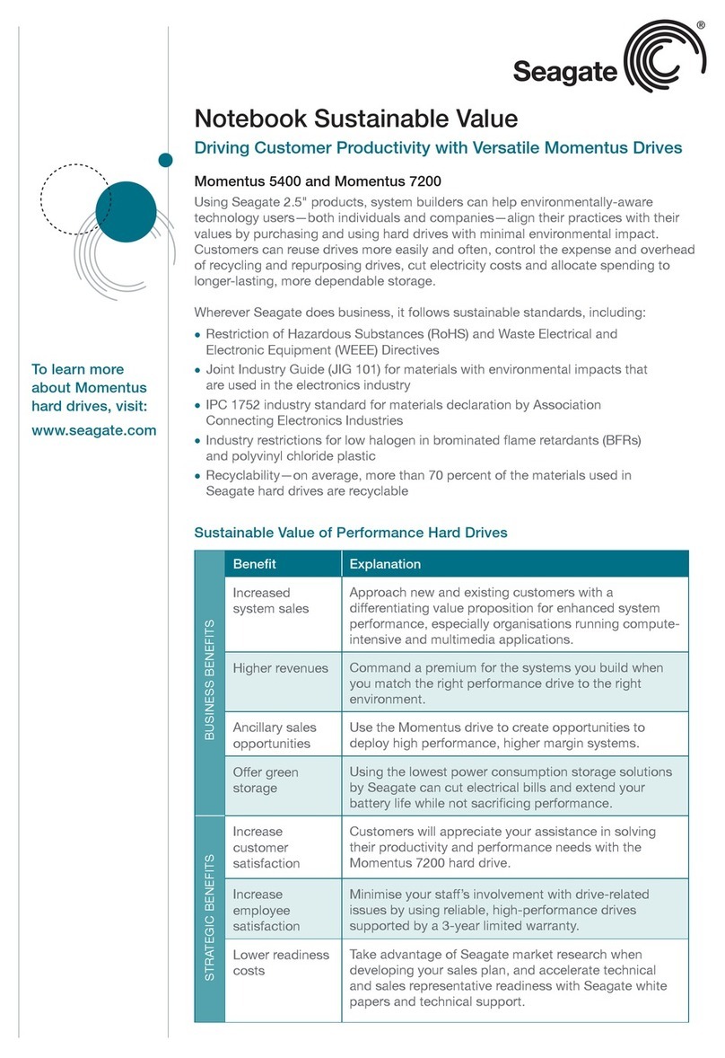 Seagate Momentus 5400 User manual