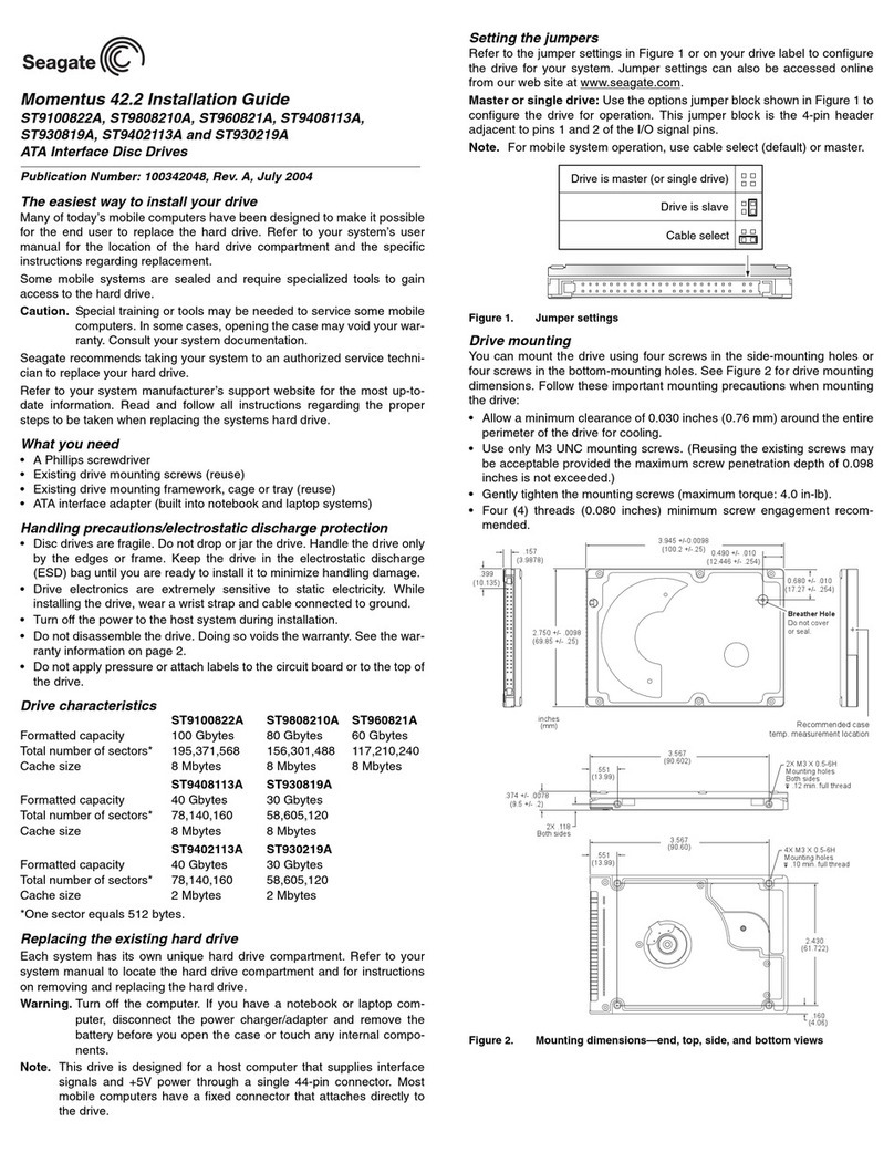 Seagate ST9100822A User manual