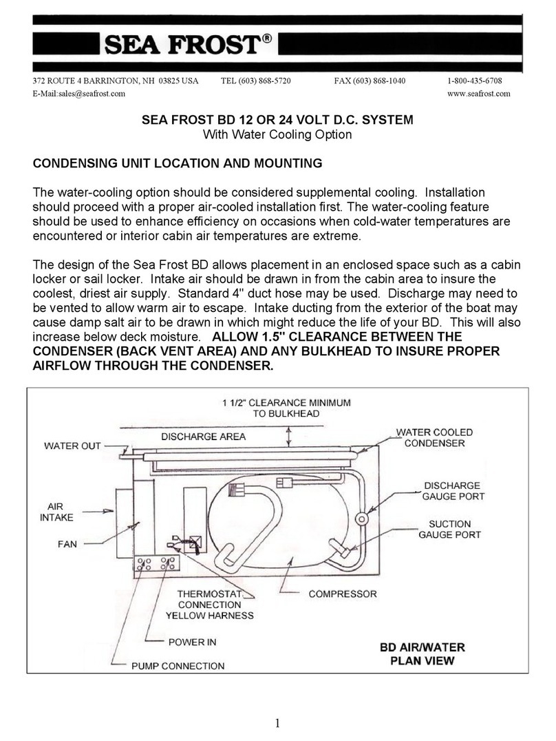Sea Frost 372 ROUTE instruction manual
