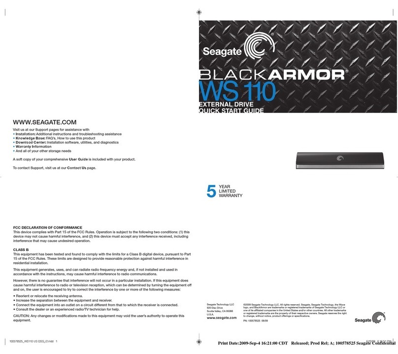Seagate BlackArmor WS 110 User manual