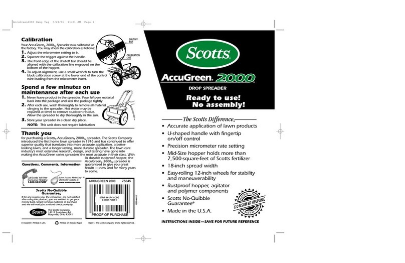Scotts ACCUGREEN 2000 75345 User manual