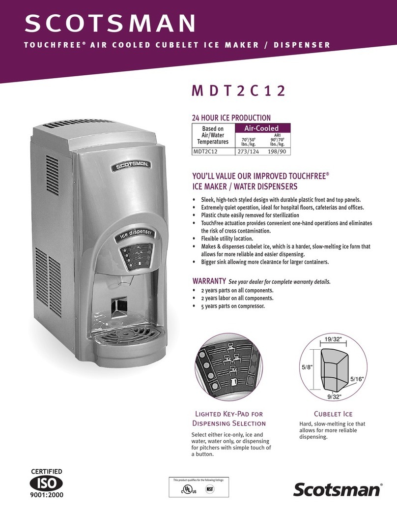Scotsman TouchFree MDT2C12 User manual