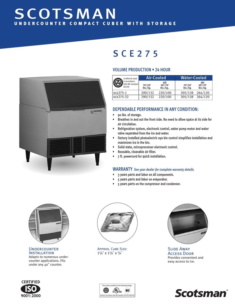 Scotsman SCE275 User manual