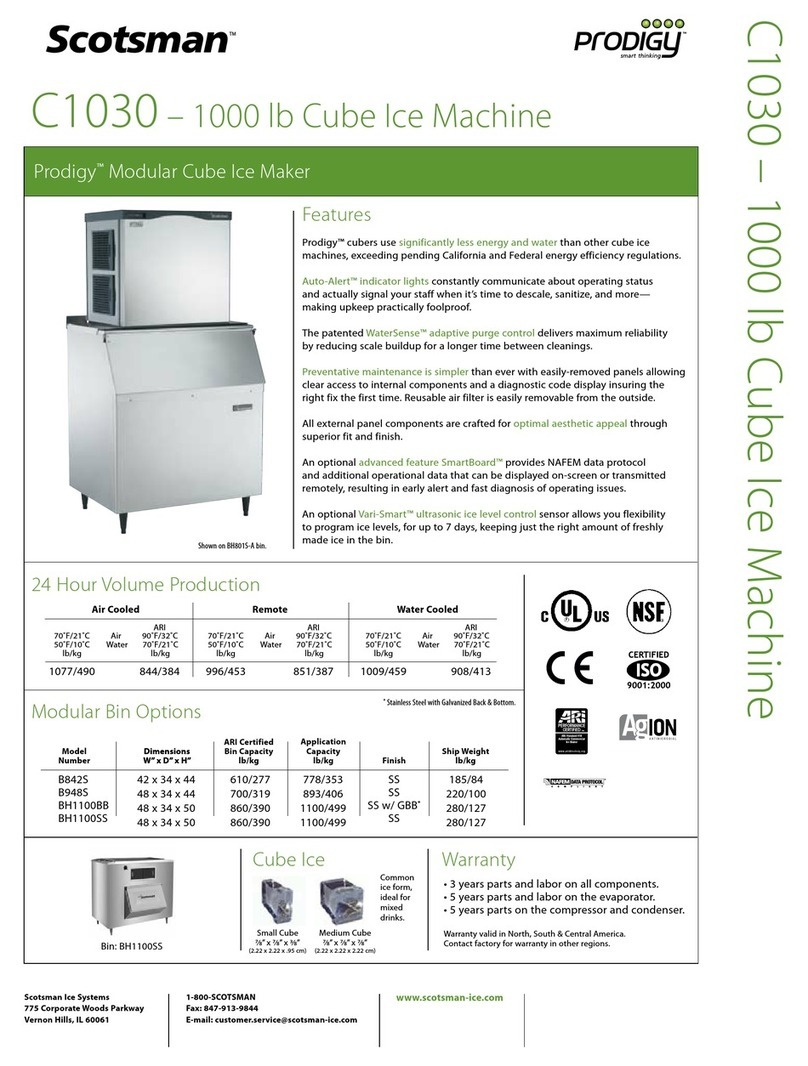 Scotsman Prodigy C1030 User manual