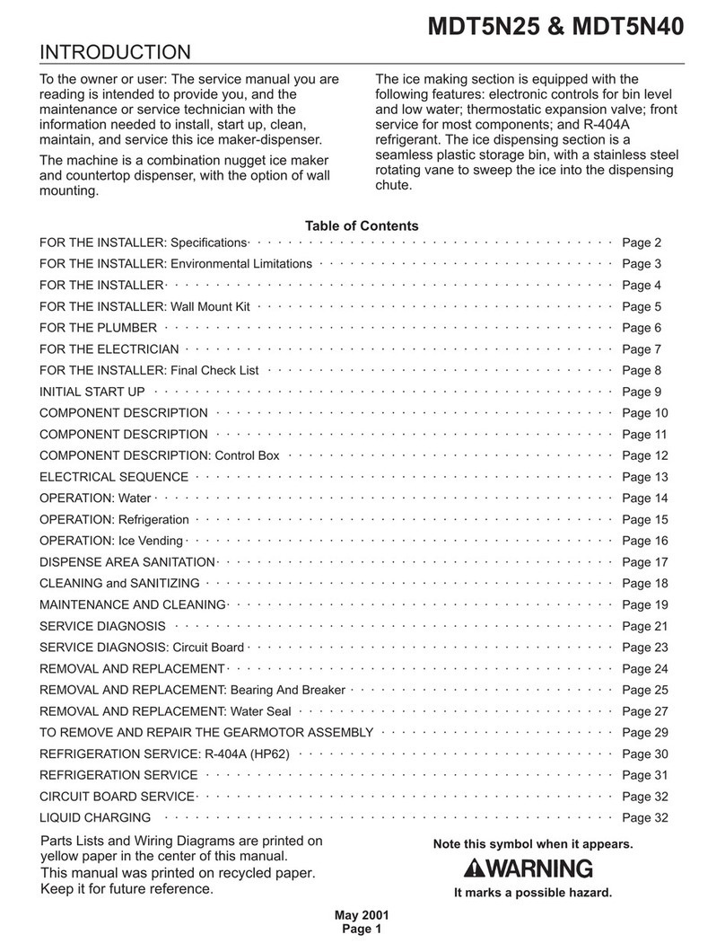 Scotsman TouchFree MDT5N40 User manual