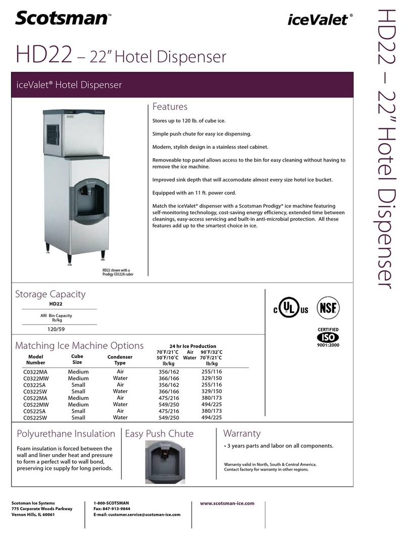 Scotsman iceValet HD22 User manual