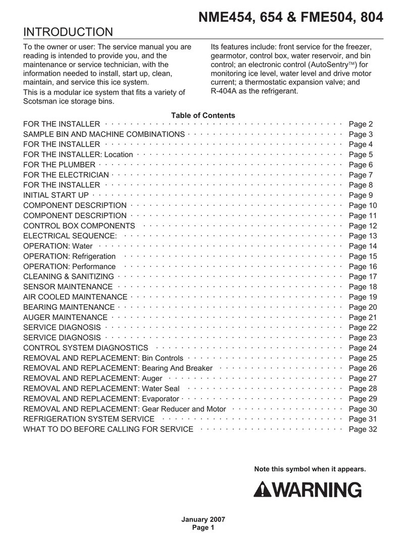 Scotsman FME504 User manual Scotsman FME504 User manual