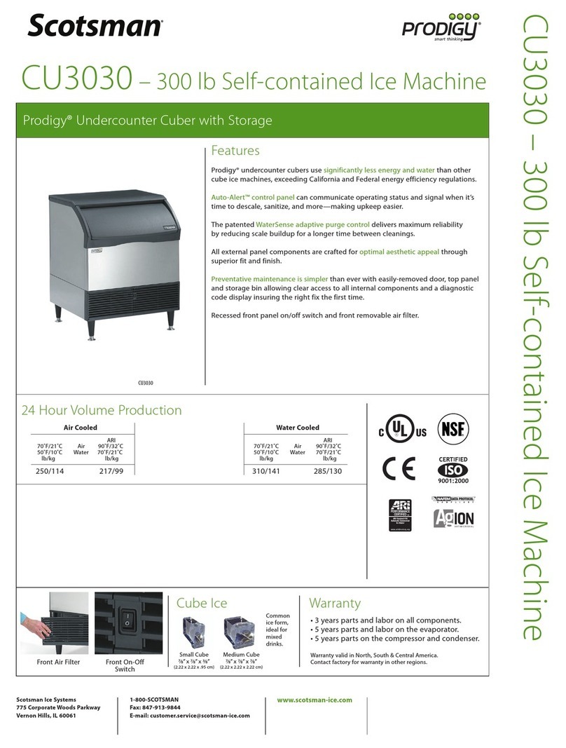 Scotsman CU3030 User manual