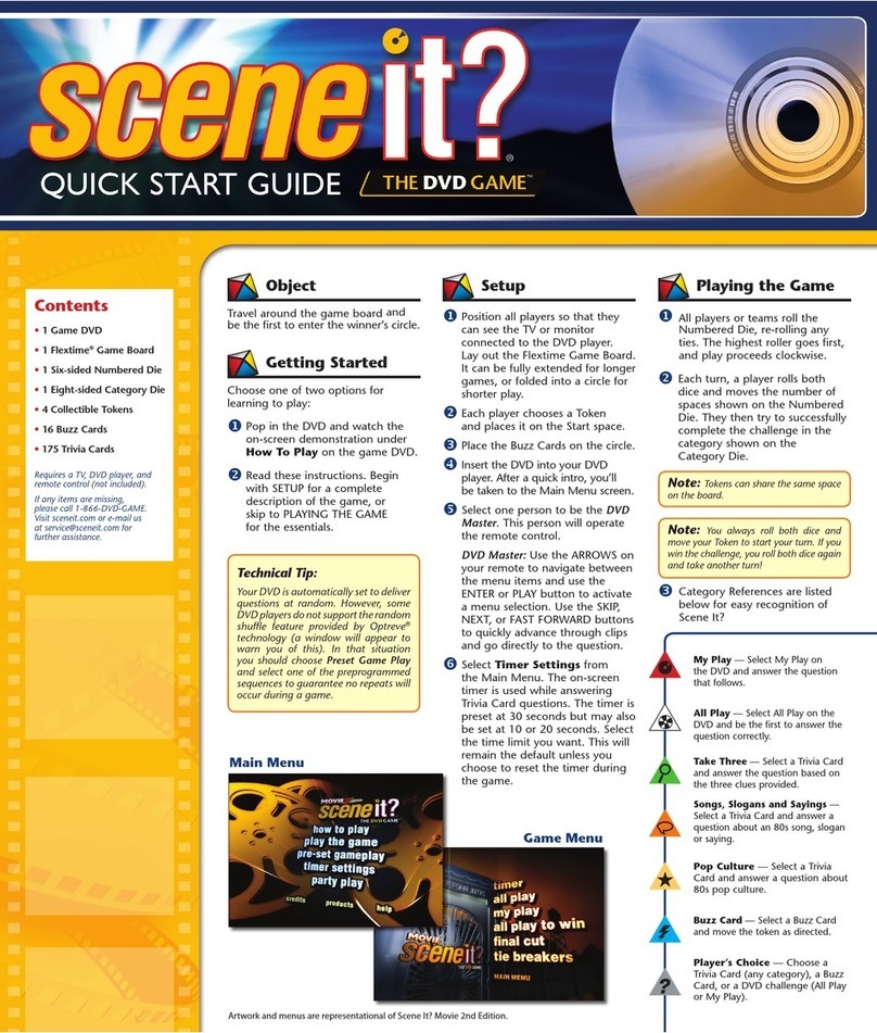 Screenlife Scene It? 80's User manual
