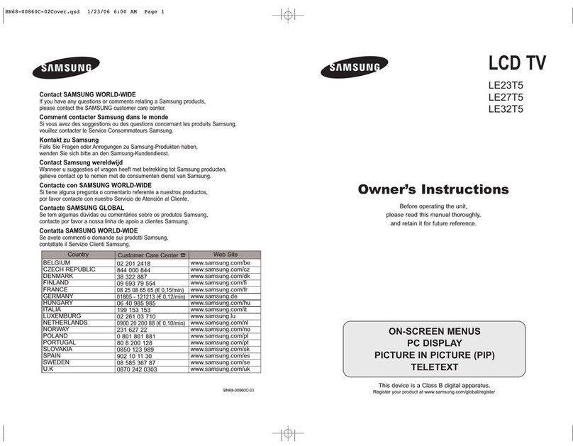 Samsung LE23T5 User manual