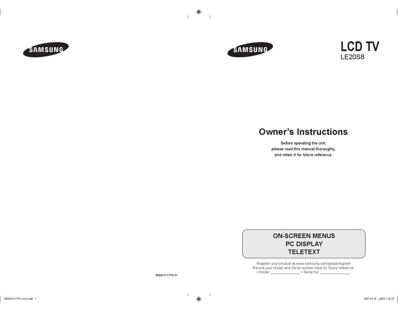 Samsung LE20S8 User manual
