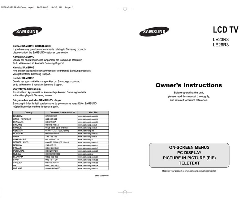 Samsung LE23R3 User manual
