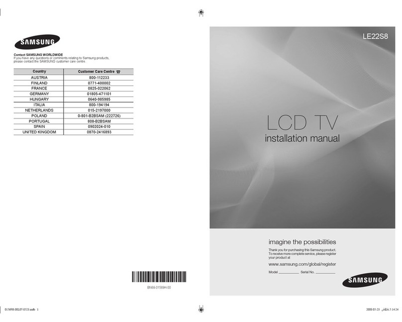 Samsung LCD TV LE22S8 User manual