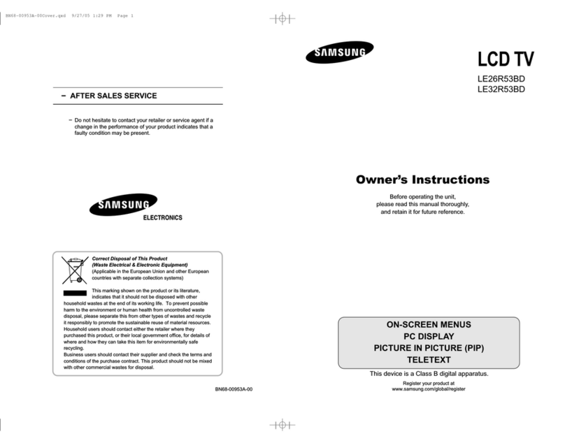 Samsung LE26R53BD User manual
