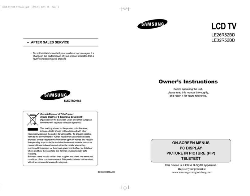 Samsung LE26R52BD User manual