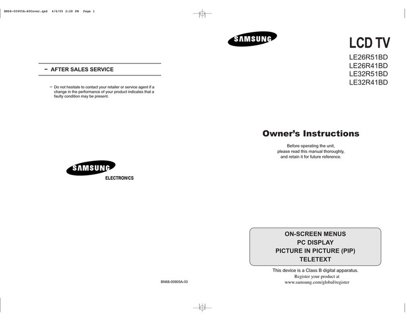 Samsung LE26R41BD User manual