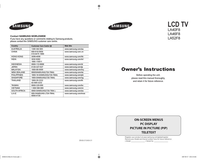 Samsung LA40F8 User manual